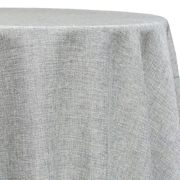 Imitation Burlap Table Linen in Silver | Rental