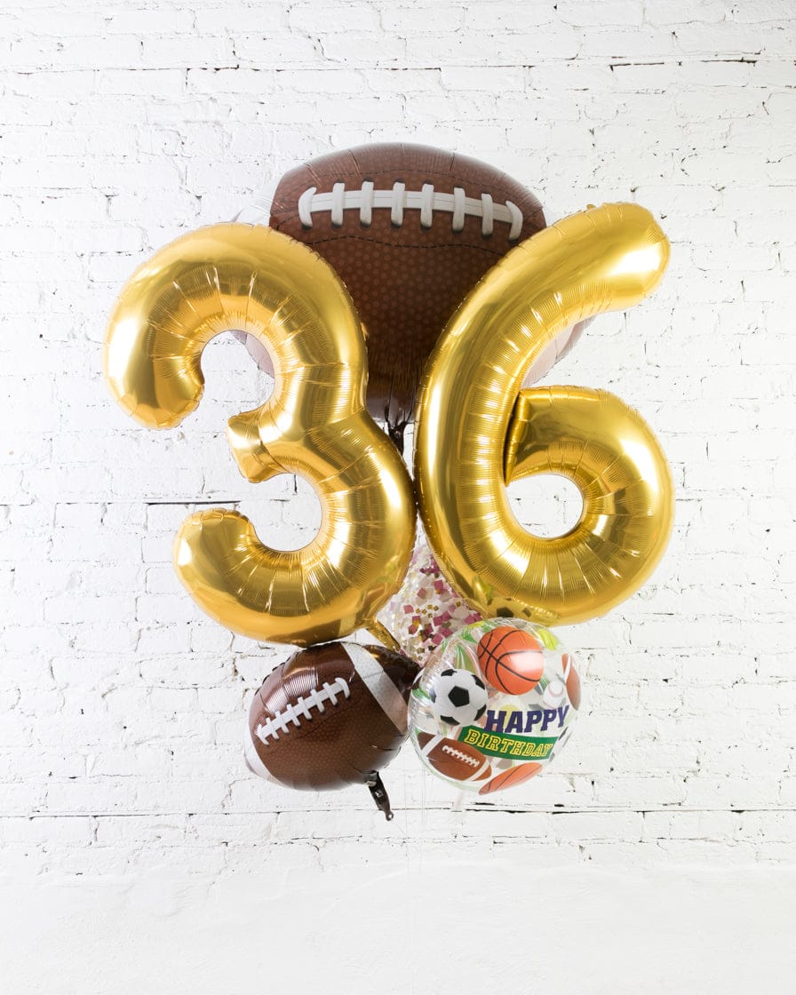 GIFT-Football Theme Double Digit Birthday Bouquet | Rental