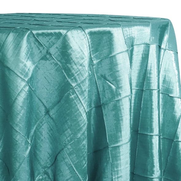 4″ Pintuck Taffeta Table Linen in Teal Green 078 | Rental 4″ Pintuck Taffeta Table Linen in Teal Green 078 | Rental