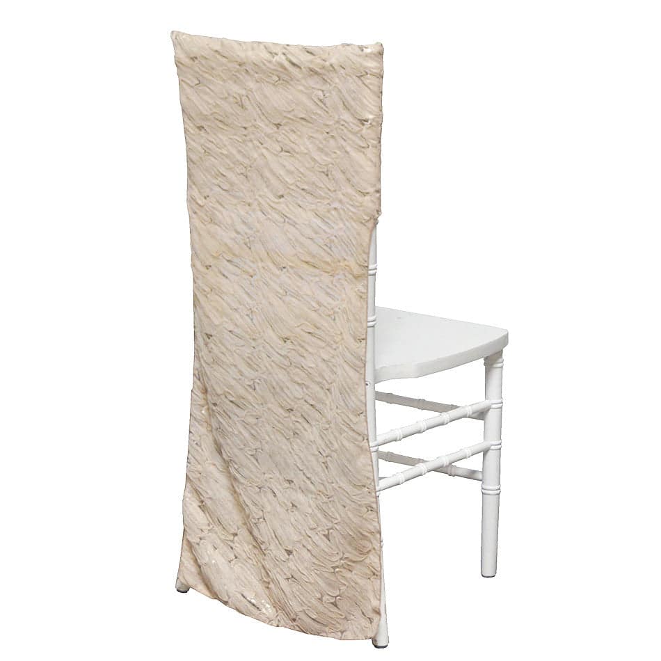 Brilliant Sheer Sequins Chair Back | Rental Brilliant Sheer Sequins Chair Back | Rental