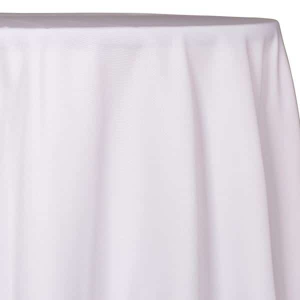 White - Polyester "Tropical " Tablecloth - Many Size Options | Rental
