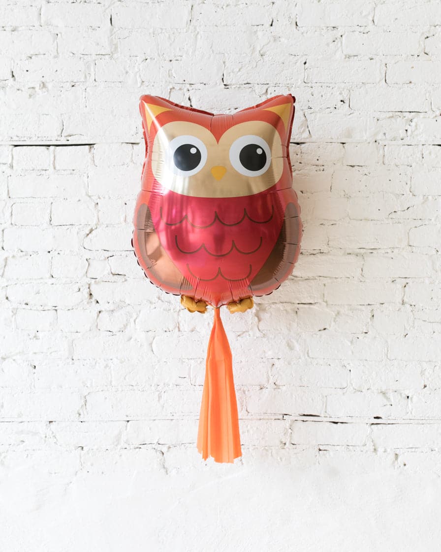 GIFT-26in Owl Foil Balloon and Orange Skirt | Rental GIFT-26in Owl Foil Balloon and Orange Skirt | Rental