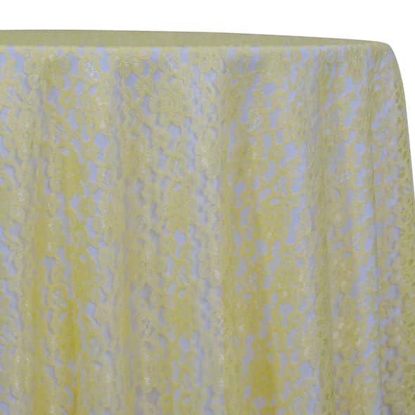 Classic Lace Table Linen in Yellow 7736 | Rental