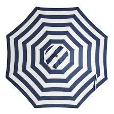 9′ Market Umbrella Kit – Blue & White Stripe | Rental