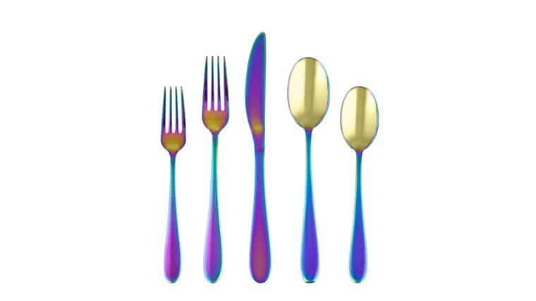 Package – Byram Rainbow Mirror 5 Piece Flatware Set | Rental