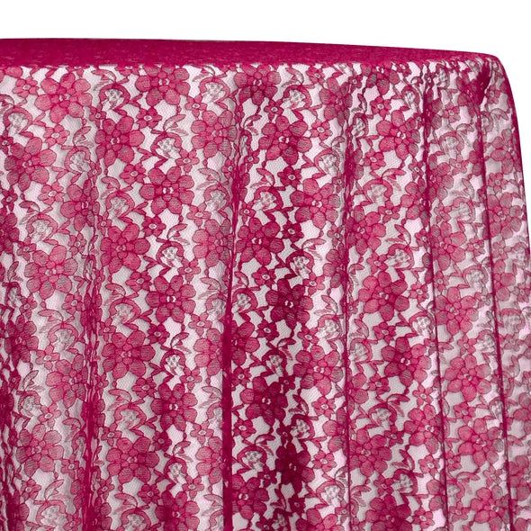 Classic Lace Table Linen in Fuchsia 1220 | Rental