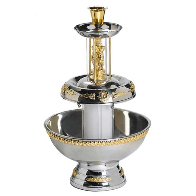 Fountain Silver with Gold Cherubs | Rental