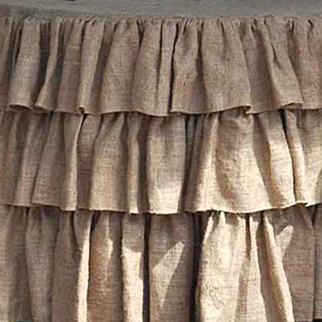 3-Tier Table Skirt Burlap | Rental