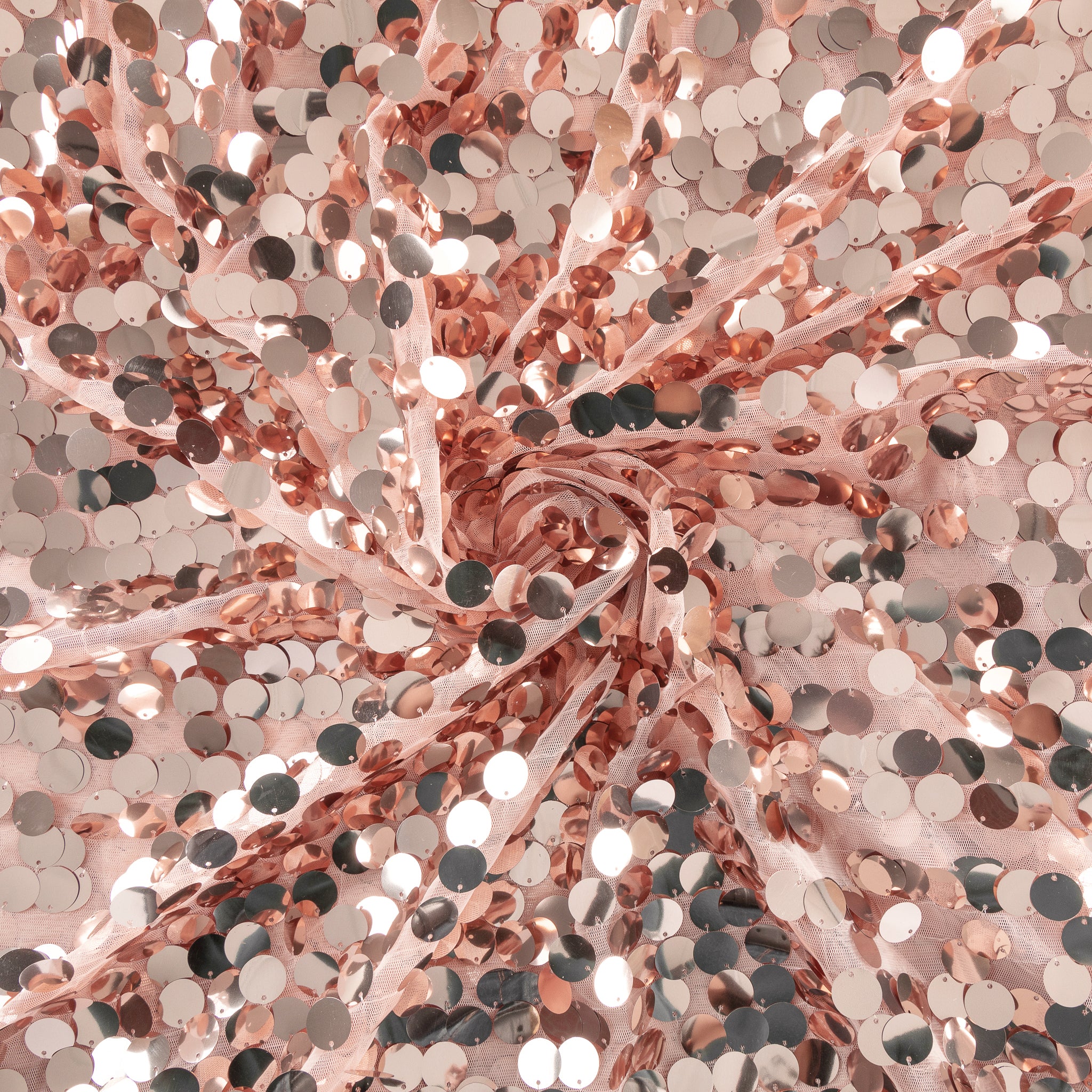 10 yards Large Payette Sequins Fabric Bolt – Blush/Rose Gold | Rental 10 yards Large Payette Sequins Fabric Bolt – Blush/Rose Gold | Rental