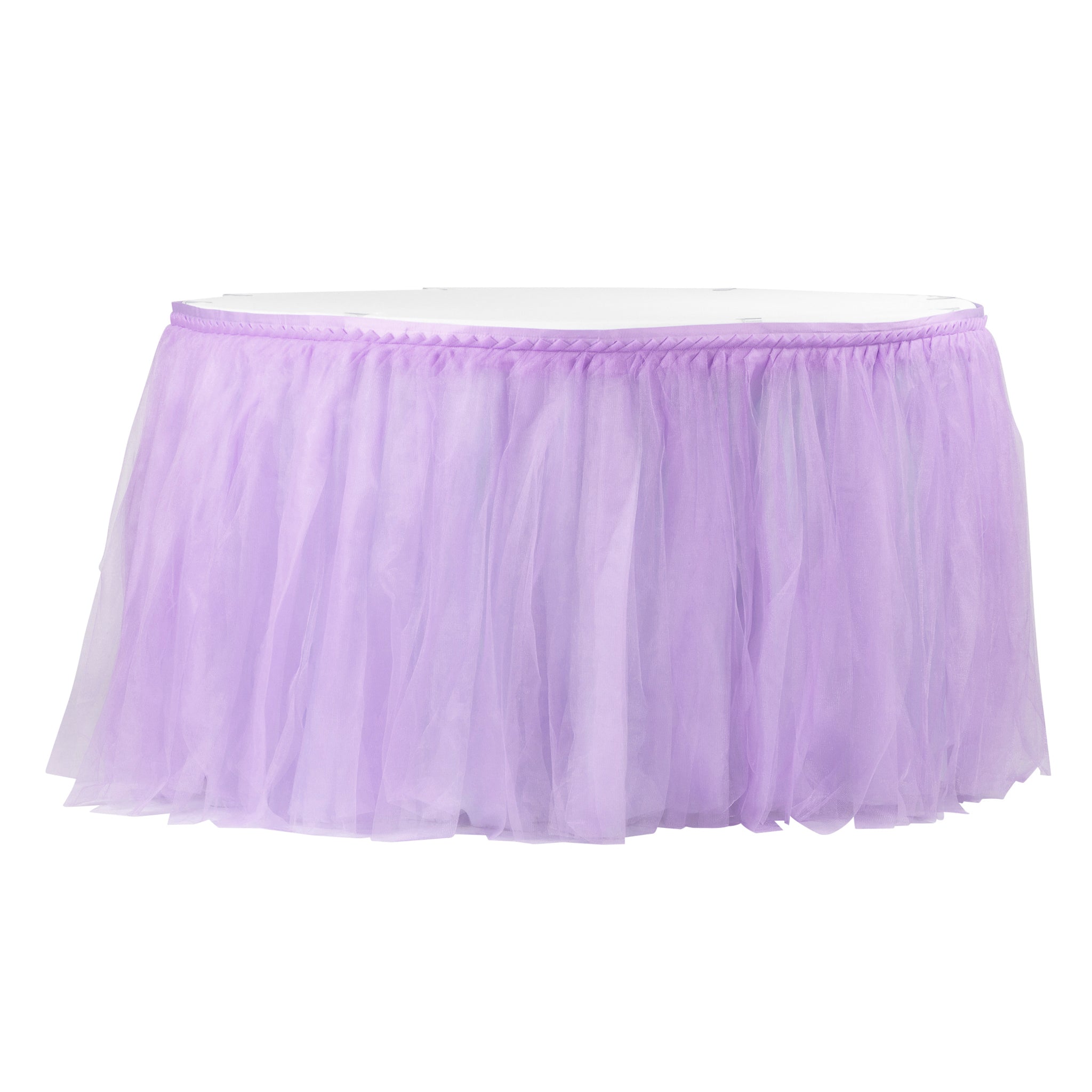 Tulle Tutu 17ft Table Skirt – Lavender | Rental