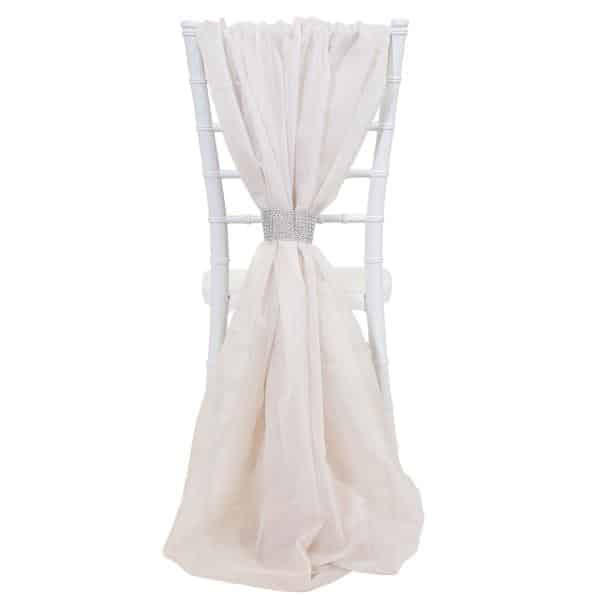 DecoStar™ Single Piece Simple Back Chair Accent – Ivory | Rental