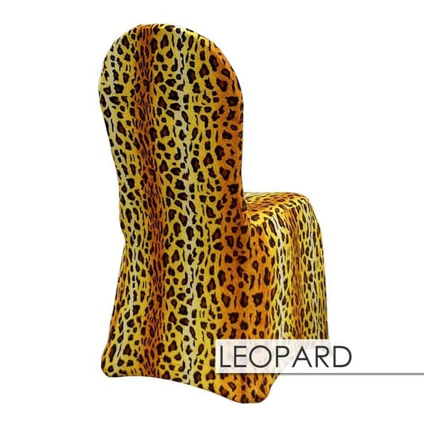 100pcs – Leopard Spandex Print Chair Covers | Rental 100pcs – Leopard Spandex Print Chair Covers | Rental