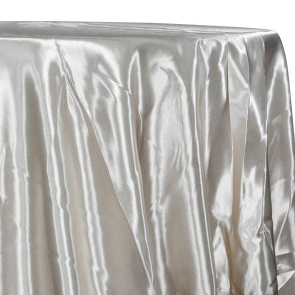 Bridal Satin Table Linen in Off White 105 | Rental Bridal Satin Table Linen in Off White 105 | Rental