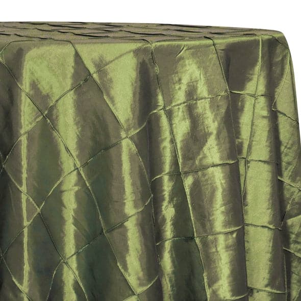 4″ Pintuck Taffeta Table Linen in Olive 056 | Rental 4″ Pintuck Taffeta Table Linen in Olive 056 | Rental