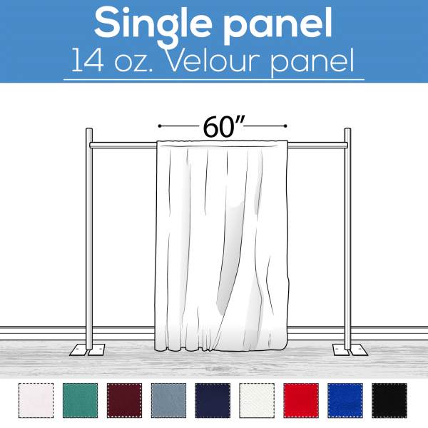 14 oz. (IFR) Production Performance Polyester Velour by Eastern Mills – Sewn Drape Panel w/ 4″ Rod Pockets – 3ft | Rental 14 oz. (IFR) Production Performance Polyester Velour by Eastern Mills – Sewn Drape Panel w/ 4″ Rod Pockets – 3ft | Rental