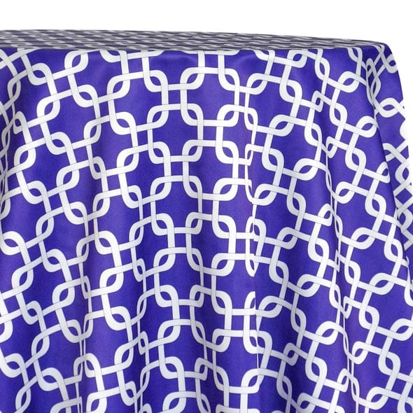 Lynx Print (Lamour) Table Linen in Purple | Rental