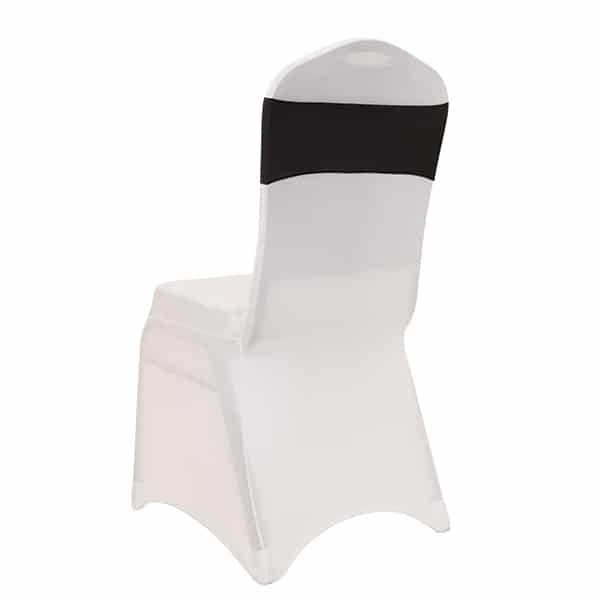 DecoStar™ 5″ Wide Spandex Chair Band – Black – 10 PACK | Rental