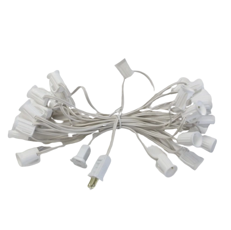 100′ White String C7 – LED Clear Incandescent Bulb String Lights Kit | Rental