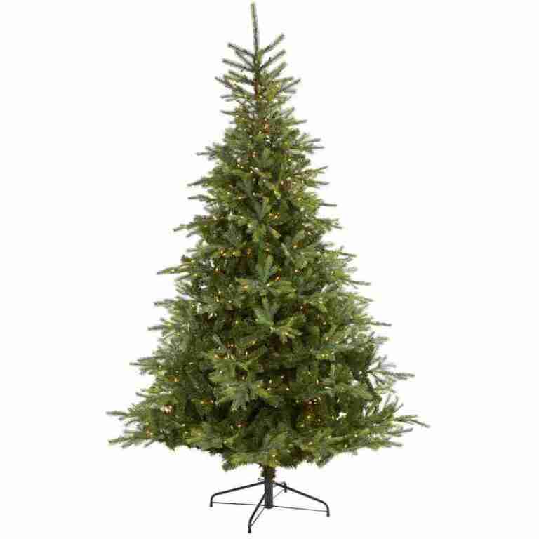 8’ North Carolina Spruce Artificial Christmas Tree with 650 Clear Lights and 1303 Bendable Branches | Rental