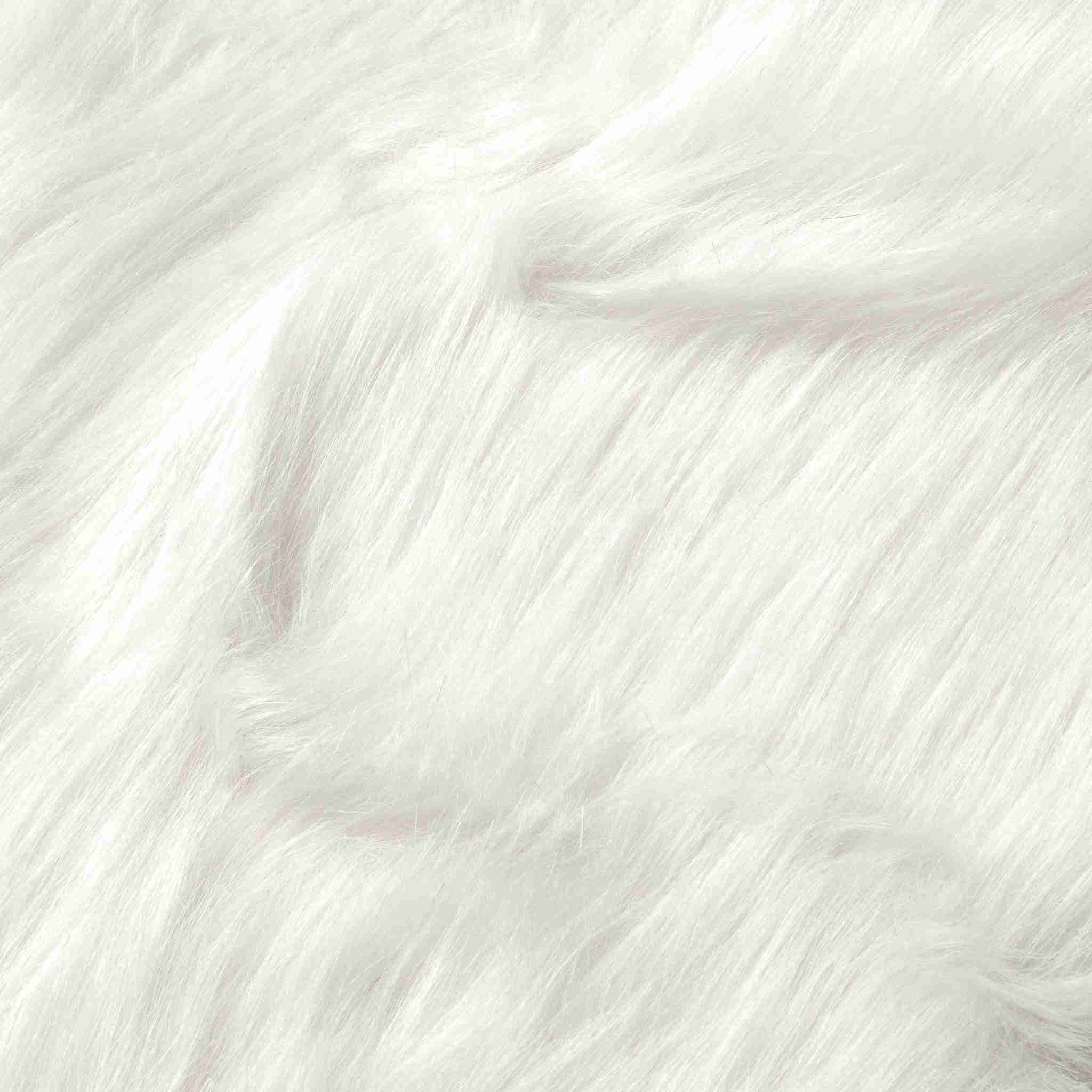 Faux Fur Tree Skirt 60" Round - White