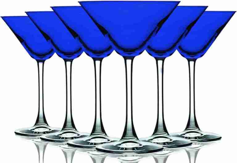 Martini Glass – Cobalt Blue Top Accent 10 oz Martini/Cocktail Wine Glasses – Set of 6 by TableTop King – Additional Vibrant Colors Available | Rental Martini Glass – Cobalt Blue Top Accent 10 oz Martini/Cocktail Wine Glasses – Set of 6 by TableTop King – Additional Vibrant Colors Available | Rental