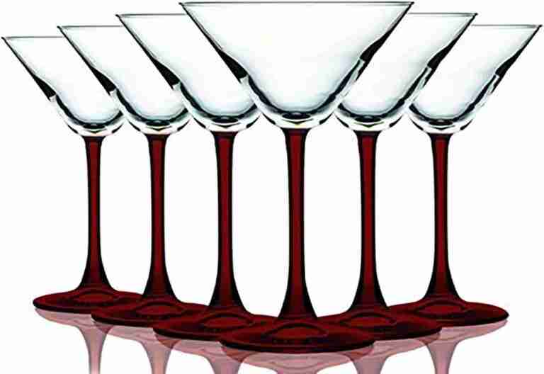 Martini Glass – Red Accent Stem 10 oz Martini/Cocktail Wine Glass | Rental Martini Glass – Red Accent Stem 10 oz Martini/Cocktail Wine Glass | Rental