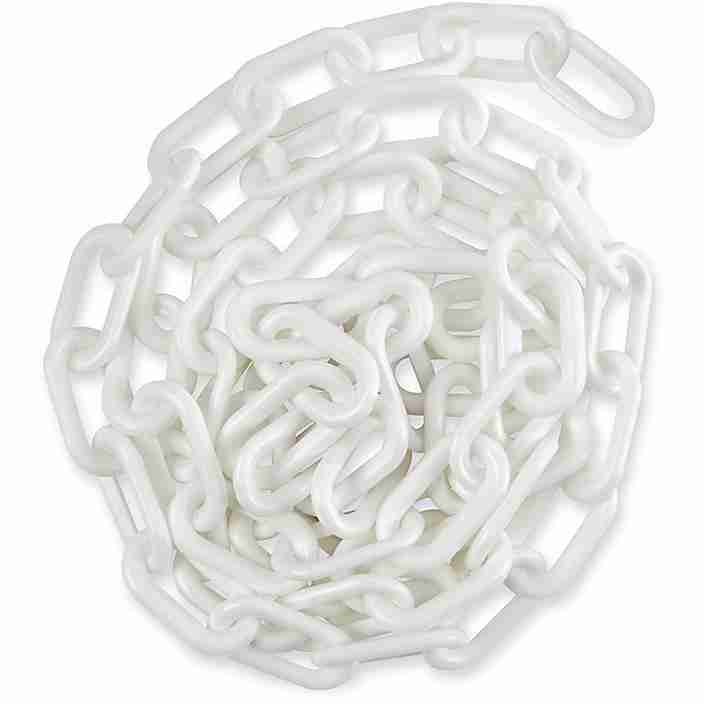 10′ White Plastic Stanchion Chain | Rental