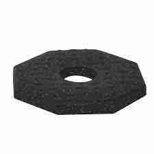 16 lb Black Hexagonal Rubber Delineator Post Base | Rental