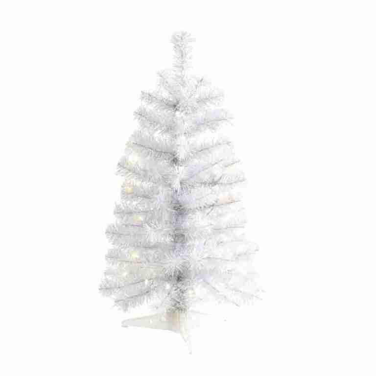 2’ White Artificial Christmas Tree with 35 LED Lights and 72 Bendable Branches | Rental