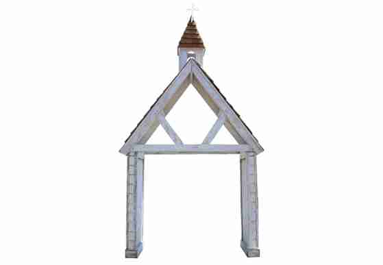 4 Post White Wood Arch