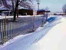 4′ x 50′ Black Mesh Snow Fence | Rental