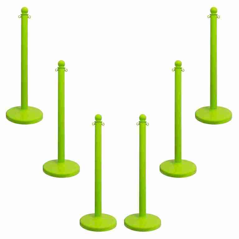 40″H Safety Green Plastic Stanchion Post Only | Rental