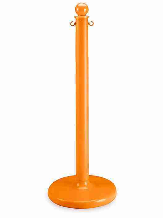 40″H Safety Orange Plastic Stanchion Post Only | Rental
