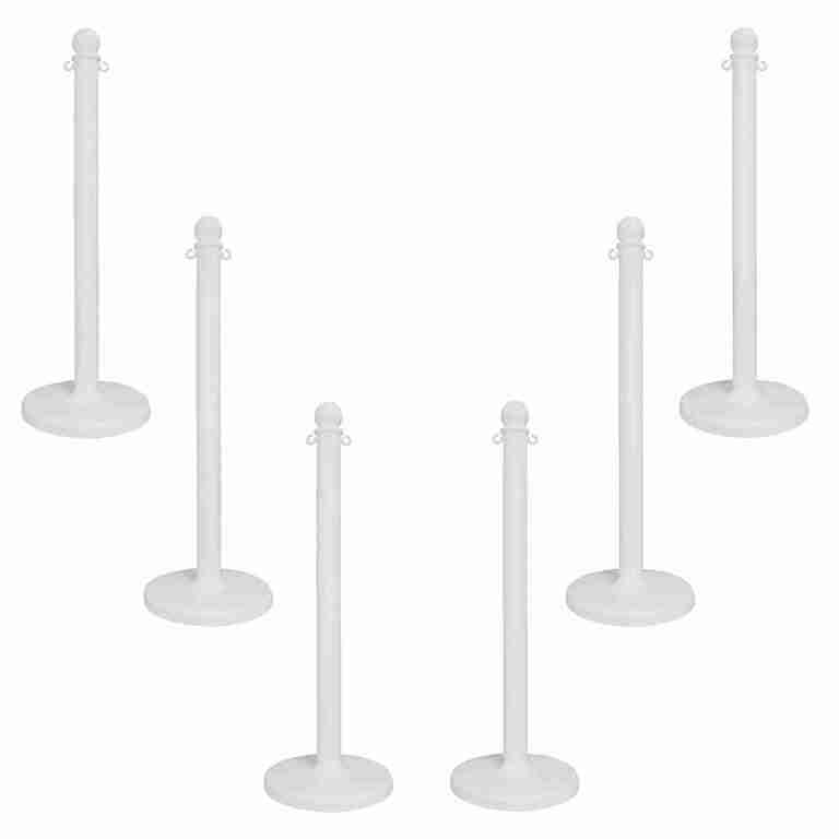 40″H White Plastic Stanchion Post Only Rental | Rental