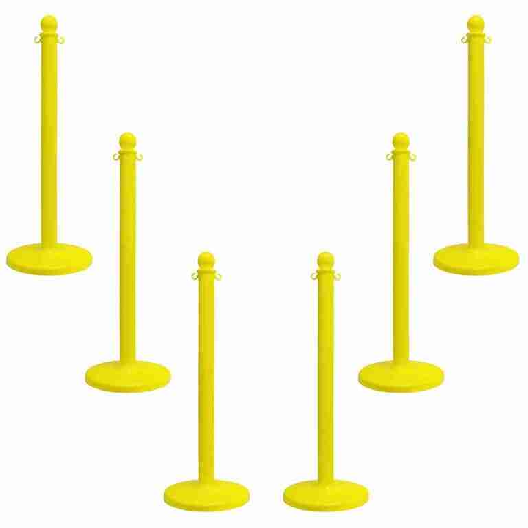 40″H Yellow Plastic Stanchion Post Only | Rental