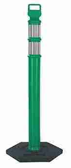 45″ Green Delineator Post w/o Base With Reflective Lines | Rental
