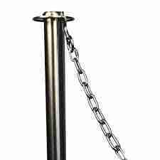 5′ Metal Stanchion Chain – Chrome | Rental