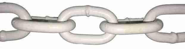 5′ Powder Coated Metal Stanchion Chain – White | Rental