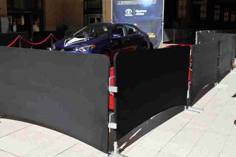 8′ Black Bike Rack Barricade Spandex Cover | Rental