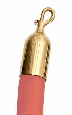 8′ Pink Polyester Velour Stanchion Rope w/Polished Brass Snap Hook End | Rental 8′ Pink Polyester Velour Stanchion Rope w/Polished Brass Snap Hook End | Rental