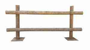 8′ Round Wood Rail Fence Kit | Rental