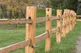 8′ Split Rail Cedar Fence Rail | Rental