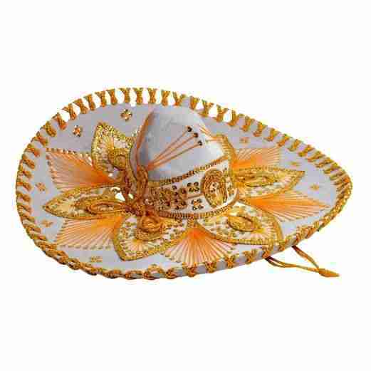 Mariachi Sombrero – White & Gold | Rental Mariachi Sombrero – White & Gold | Rental