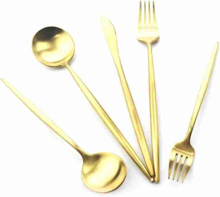 Modern Gold Matte Dinner Fork | Rental Modern Gold Matte Dinner Fork | Rental