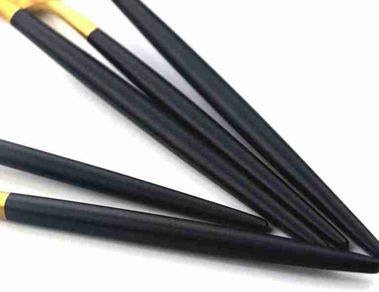 Package – Modern Gold & Black Matte 5 Piece Flatware Set | Rental Package – Modern Gold & Black Matte 5 Piece Flatware Set | Rental