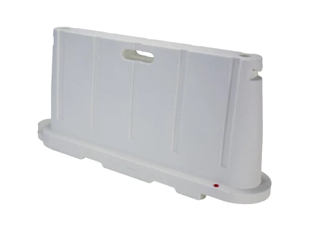 Stackable Plastic Barricade, Water or Sand Fillable (85lbs) – 36 in. H X 78 in. L X 18 in. W – White | Rental Stackable Plastic Barricade, Water or Sand Fillable (85lbs) – 36 in. H X 78 in. L X 18 in. W – White | Rental