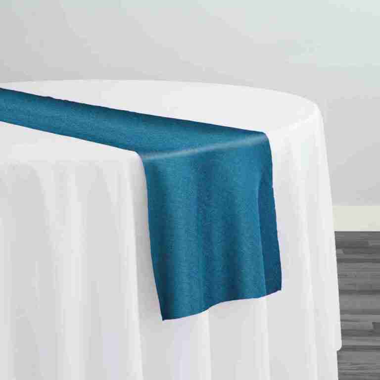 Rustic Linen Table Runner in Teal | Rental