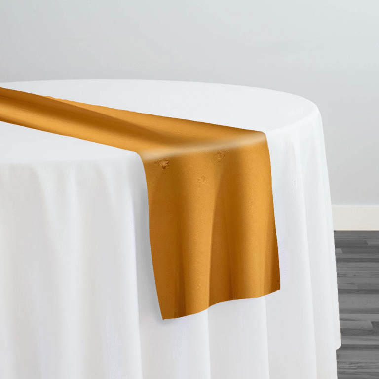 Scuba (Wrinkle-Free) Table Runner in Gold 1326 | Rental Scuba (Wrinkle-Free) Table Runner in Gold 1326 | Rental