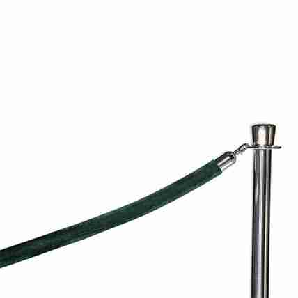6′ Hunter Green Polyester Velour Stanchion Rope w/Chrome Snap Hook End | Rental 6′ Hunter Green Polyester Velour Stanchion Rope w/Chrome Snap Hook End | Rental