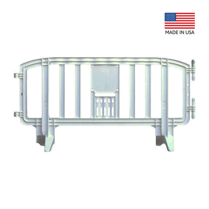 6.5 Ft. White Movit Interlocking Plastic Crowd Barricade Rental | Rental 6.5 Ft. White Movit Interlocking Plastic Crowd Barricade Rental | Rental